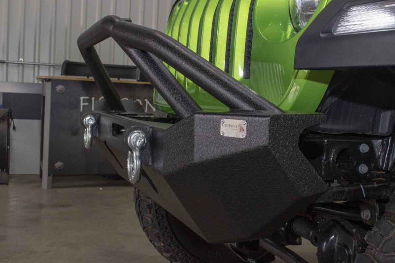 Jeep Wrangler Unlimited JLU Front Bumper - Fishbone Offroad - Mid-Width Winch - Black - `18-`27